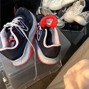 Kids' Navy and Red Athletic Shoes